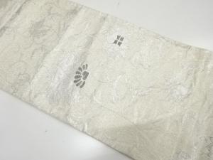 唐花模様織り出し　袋帯